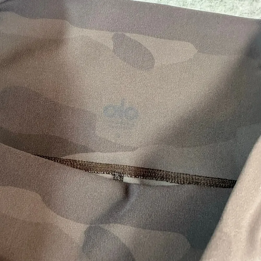 Alo High Waist Vapor Leggings Brown Camo Size XS
